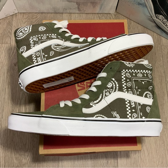 Vans SK8-HI (PEACE PAISLEY) 9 US GRAPE LEAF/TRUE WHITE - Picture 6 of 10